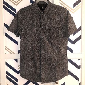 Diesel Black White Cotton Abstract Slim Fit Shirt